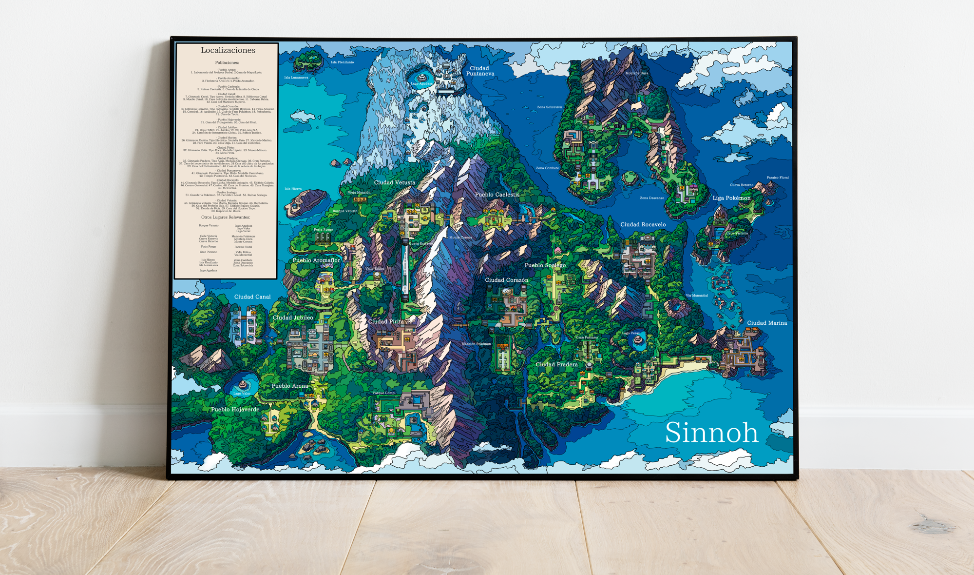 Mapa Pokémon, región de Sinnoh
